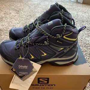 New Salomon X Ultra 3 Mid GTX Waterproof Hiking Boots Women’s Size 6M